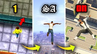 Wasted by Falling off a Place in GTA Games (Evolution)