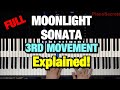 HOW TO PLAY MOONLIGHT SONATA 3RD MOVEMENT BY BEETHOVEN - PIANO TUTORIAL LESSON (FULL)