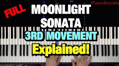HOW TO PLAY MOONLIGHT SONATA 3RD MOVEMENT BY BEETHOVEN - PIANO TUTORIAL LESSON (FULL)