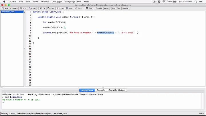 16. Concatenating strings and numbers - Learn Java