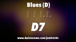 Video thumbnail of "Slow Blues Guitar Backing Track (D)"