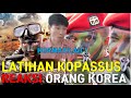 Reaksi Orang Korea nonton latihan KOPASSUS pasukan elite Indonesia - Hormatilah !