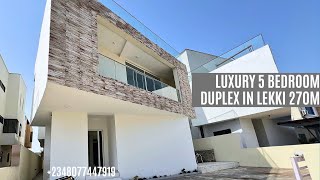 House for sale in Lekki Lagos Nigeria:Luxury 5 bedroom detached duplex bq in Lekky county Lekki 270m