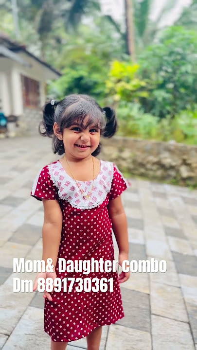 Mom& Daughter combo#dm8891730361#fashion #dress #allsize #eira#frock#kidsfrocks #nighty#online
