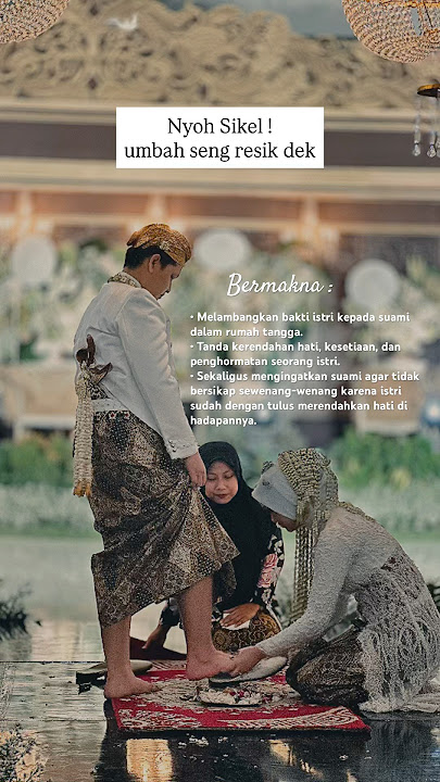 Adat Jawa “Ngumbah Sikil” (Mencuci kaki mempelai Laki2) #adatjawa #pernikahanjawa #pernikahan #trend
