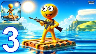 Raft Hero - Gameplay Walkthrough Part 3 Stickman Raft War Survival Raft Defense (iOS, Android) screenshot 5