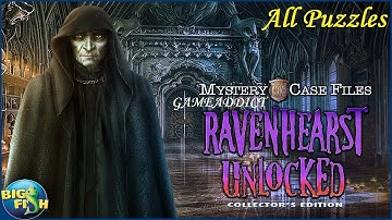MYSTERY CASE FILES RAVENHEARST UNLOCKED COLLECTORS EDITION INSANE DIFFICULTY : All Puzzles