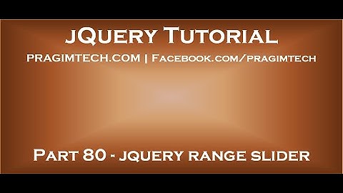 jquery range slider