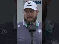 Tyrell Hatton's live reaction to Spaun's putt dropping.