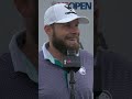 Tyrell Hatton's live reaction to Spaun's putt dropping.