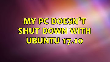 Ubuntu: My PC doesn