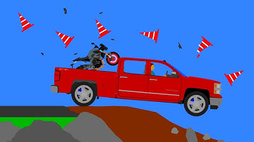 Car Falling Destruction - Phun Algodoo Moments