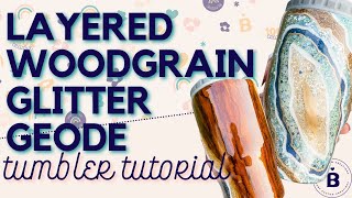 Glitter Geode Epoxy Tumbler with Woodgrain (Talking through price breakdowns &amp; cost)