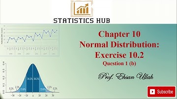 Normal Distribution | Statistics | Chapter 10 | Exercise 10.2 | Question 1 (b)