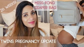 26 WEEKS PREGNANT WITH TWINS |Vlog| Rib Pain | Braxton Hicks | Strollers? |  Miss Fong Diaper Bag |