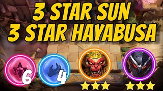 3 STAR SUN AND 3 STAR HAYABUSA !! AUSTUS SKILL 2 | MOBILE LEGENDS MAGIC CHESS