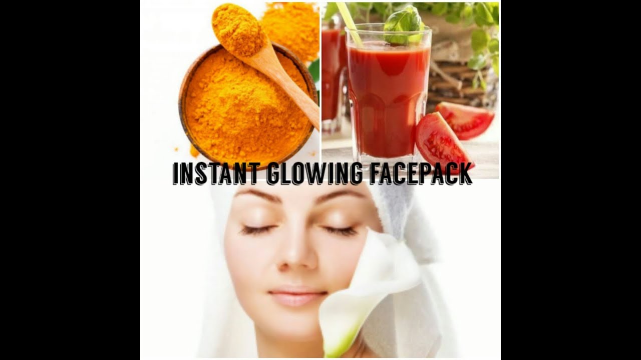 Tomato and turmeric face pack for instant glowing skin YouTube
