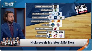 FIRST THINGS FIRST | Nick Wright Goes INSANE For His NBA Team Rankings | NBA Celtics, Lakers, Sixers