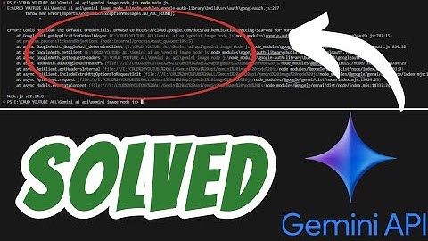 Error: Could not load the default credentials SOLVED in Gemini AI API Node JS