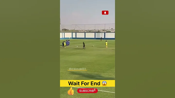 Cristiano Ronaldo Junior at today's match with his team Al nassr U15 💛💙 #shorts #crisjr