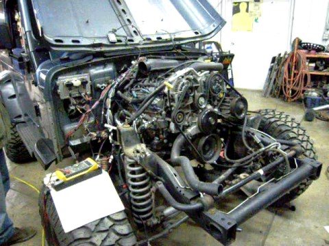  V8 Swapped into a 1998 Jeep Wrangler Sport - YouTube