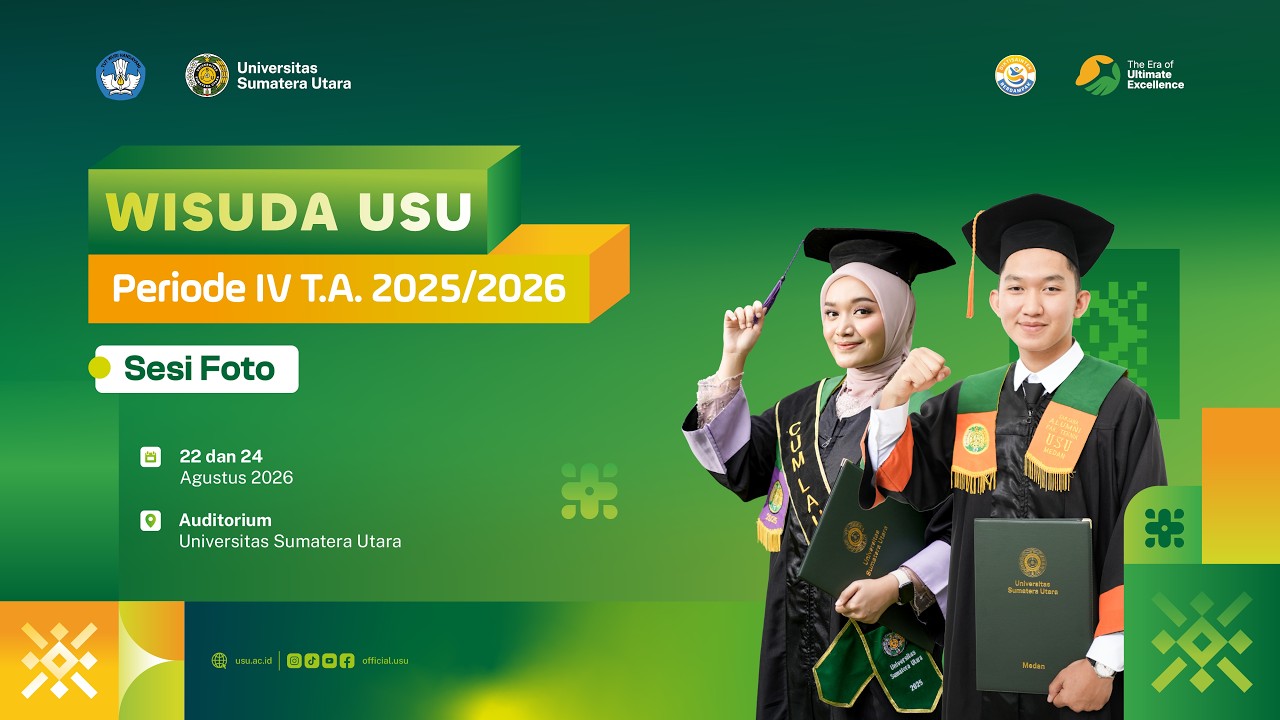 Wisuda Universitas Sumatera Utara Hari Kedua Sesi Foto Siang (Senin, 24 Agustus 2026)
