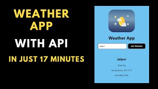 How to create weather app with API in React.js