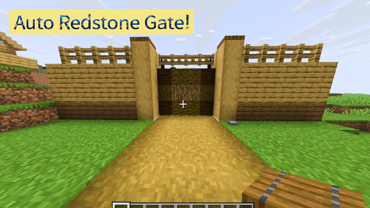 How to build an automatic gate in Minecraft - Easy tutorial - YouTube