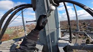 Climbing monopole tower in KY TOWER CLIMBER VLOG