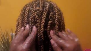 Asmr Scalp Massage Shampoo On Braids Scalp Scratching Hair Play Afro 4Chair 音フェチ Real Person