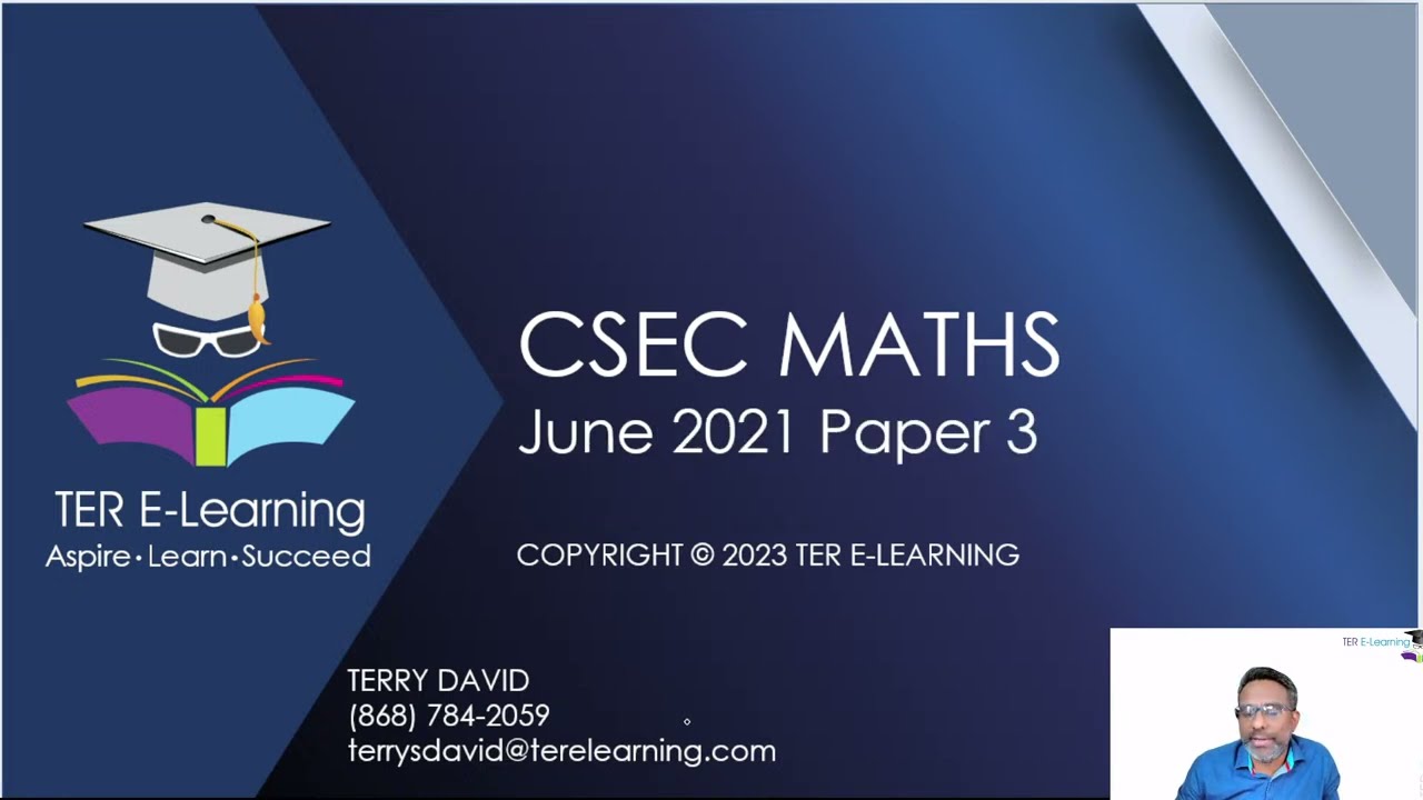 CSEC Maths - Paper 3 Preparation (Terry David) - YouTube