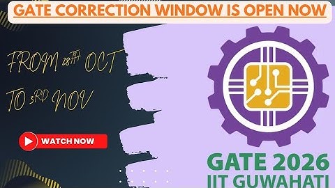 Gate correction window is open now...from 28th Oct to 3rd Nov 