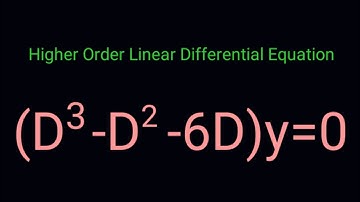 (D^3-D^2-6D)y=0 #ComplementaryFunction #HigherOrderLinearDifferentialEquation L708