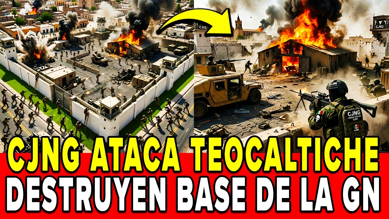 ¡TOPONAZO en TEOCALTICHE! ¡ATAQUE ARMADO con EXPLOSIVOS del CJNG a la BASE de la GUARDIA NACIONAL!