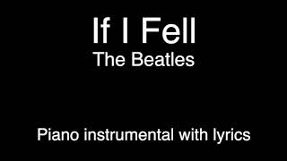 If I Fell - The Beatles (piano KARAOKE)