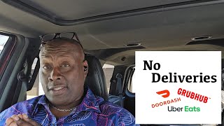 Why I don't do Door Dash or Uber Eats