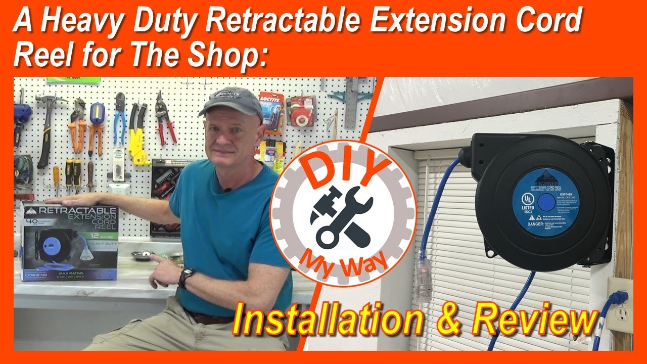 A Heavy Duty Retractable Extension Cord Reel for the Shop: Installation &  Review (#107) 