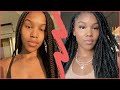 TURNING KNOTLESS BRAIDS INTO BUTTERFLY LOCS!