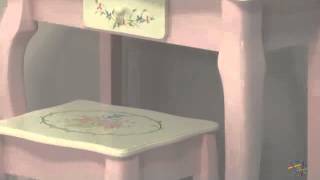 Teamson Kids Bouquet Girls Bedroom Oval Mirror Vanity & Stool Set - Product Review Video