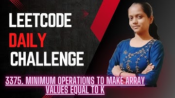 Leetcode | 3375  Minimum Operations to Make Array Values Equal to K   | Java | Hashing