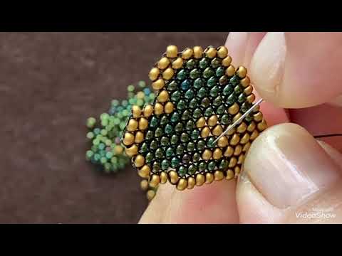 Kum boncuk çiçek yapılışı(make flower from seed beads)