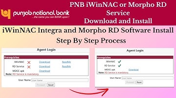 PNB Kiosk iWinNAC or Morpho RD Service Download and Install Process | New iWinNAC Integra Install