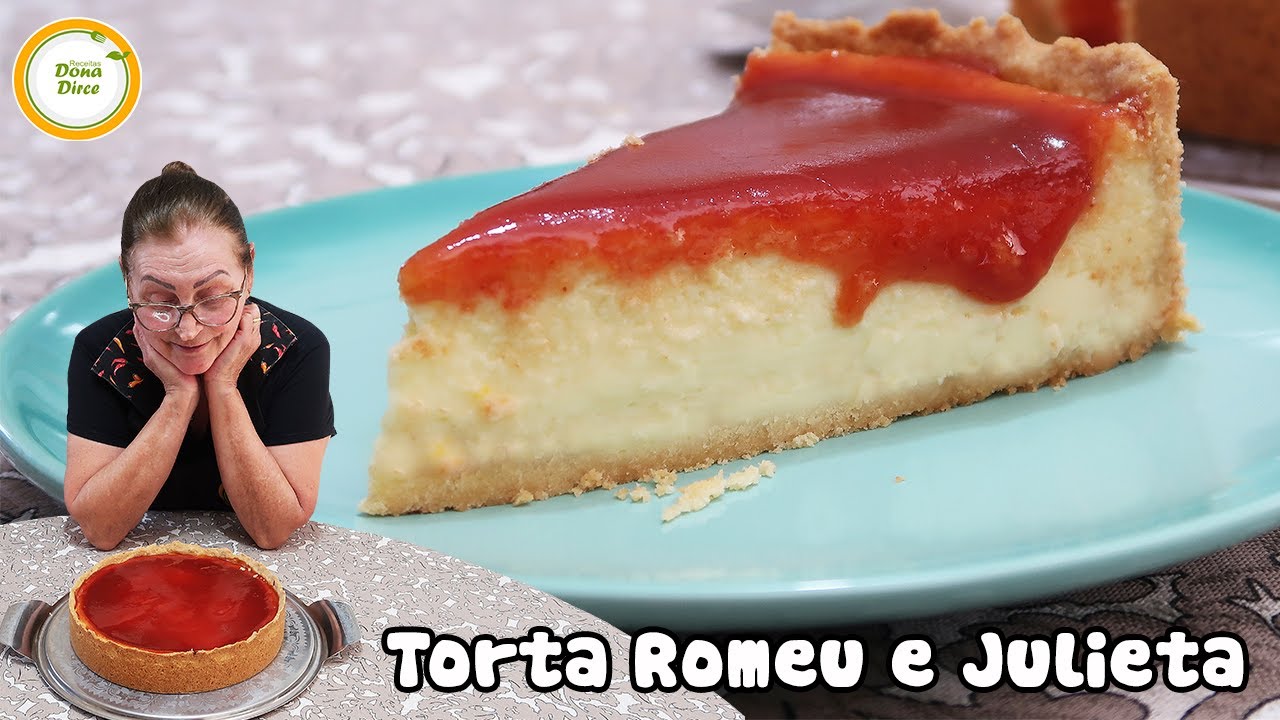 TORTA SHAKESPEARE | TORTA ROMEU E JULIETA | TORTA DE QUEIJO COM GOIABADA | TORTA DOCE CREMOSA  #571