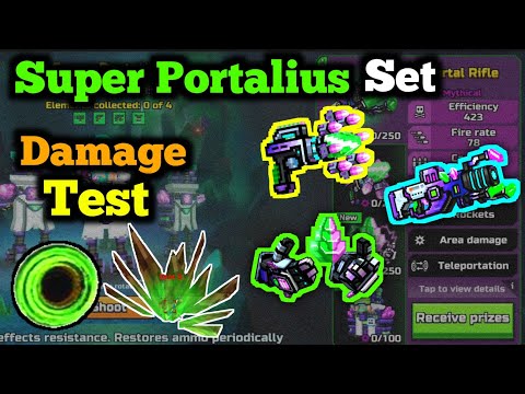 Super Portalius Set Damage Test | Unique Weapons - Pixel Gun 3D