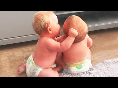 Twin Babies Fight Over Everything Funny Videos - @GinaFamily Funniest Home Videos