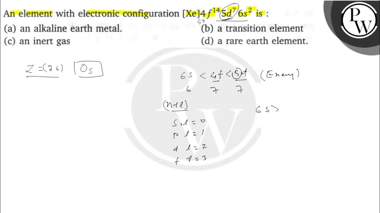 An element with electronic configuration [Xe] \( 4 f^{14} 5 d^{7} 6 s