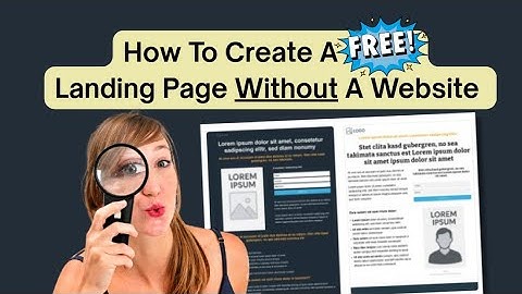 How To Create A Free Landing Page (without a Website)