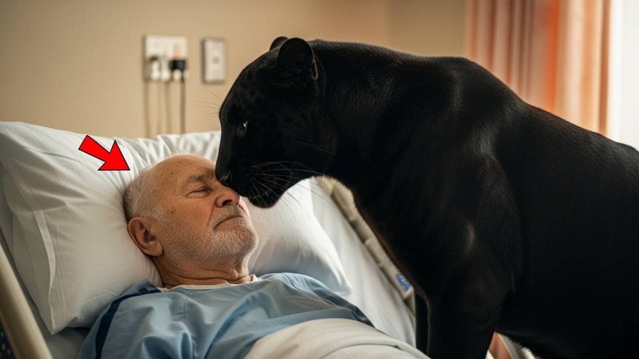 Черная пантера оставалась рядом с мужчиной на больничной койке — даже медсестры плакали.