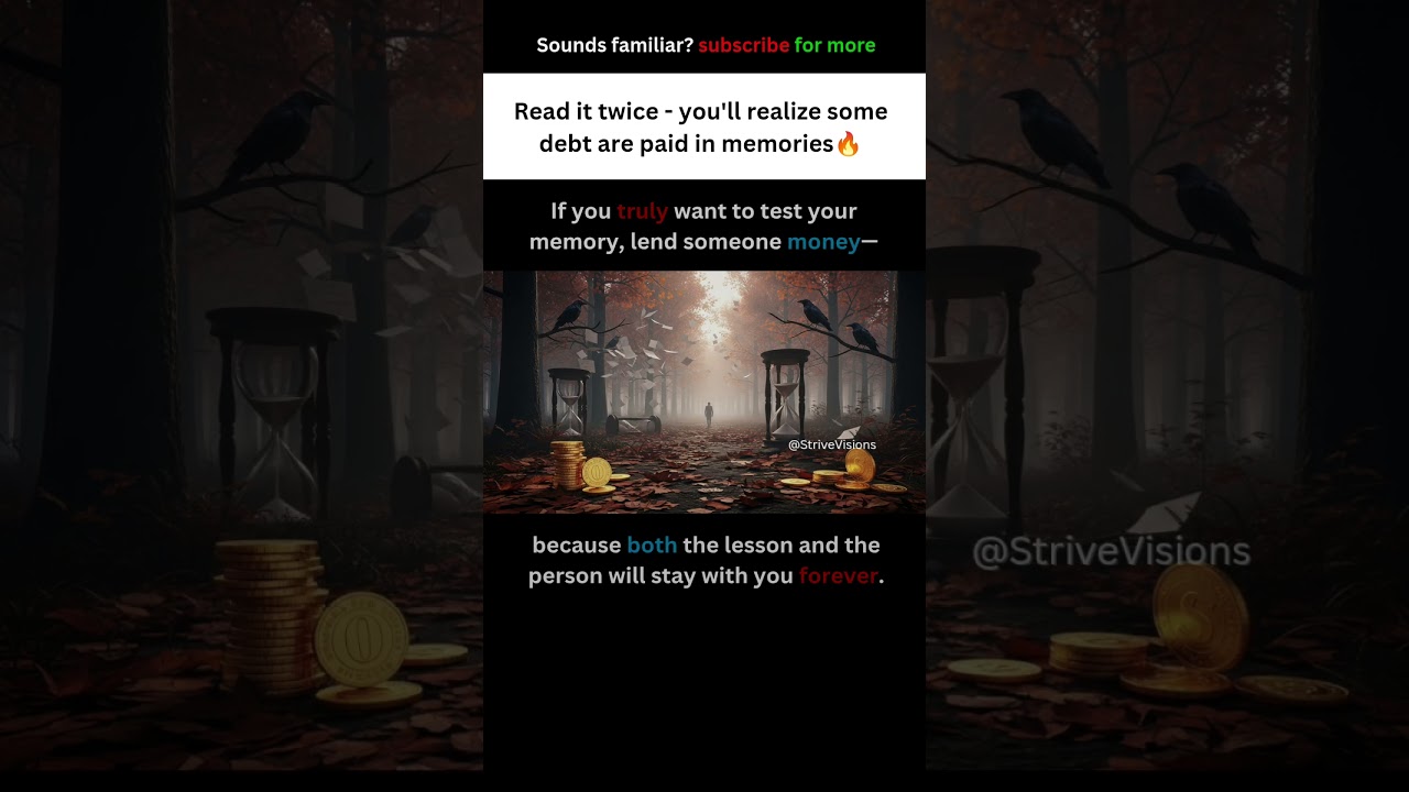 Some debts are paid in memories, not money 