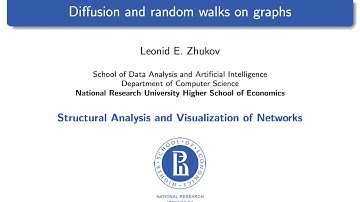 Network Analysis. Lecture 11. Diffusion and random walks on graphs